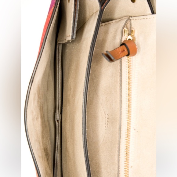 Chloe Multicolor Striped Patchwork Leather & Suede Crossbody Bag - Picture 5 of 5
